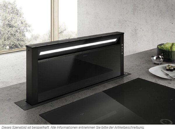 Elica Cappa Cucina Downdraft Incasso Scomparsa Larghezza 90 cm Nero - PRF0162784 GETUP BL MAT/A/90