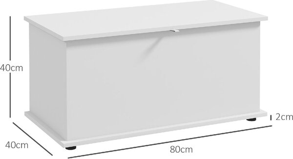 DecHome Cassapanca in Legno Panca contenitore Dimensioni 80x40x40 cm colore Bianco