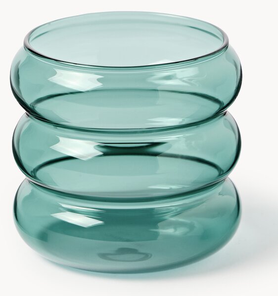 Set di 4 bicchieri piccoli in vetro soffiato borosilicato Bubbly
