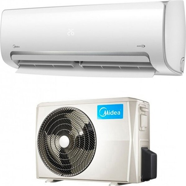 MIDEA Climatizzatore 12000 Btu Inverter Monosplit Condizionatore con Pompa di Calore Classe A++/A+ R32 (Unit Interna + Unit Esterna) - MSAGBU-12H