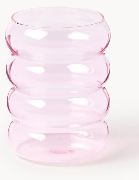 Set di 4 bicchieri in vetro soffiato borosilicato Bubbly