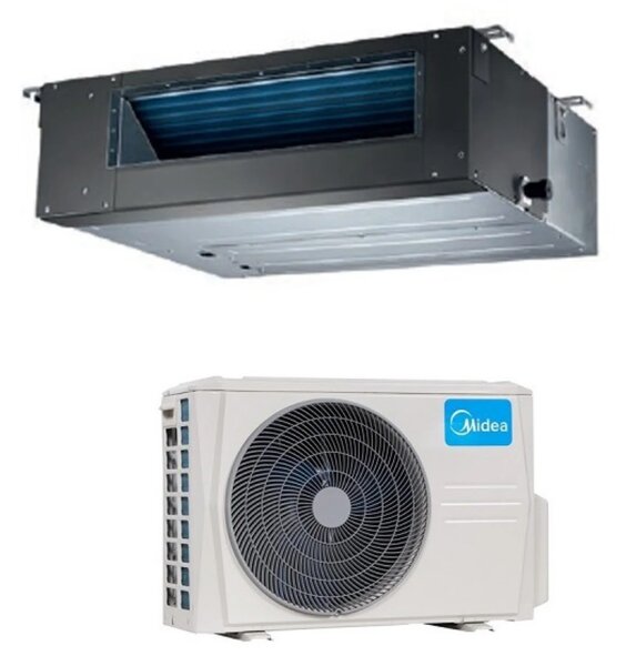 MIDEA Climatizzatore Canalizzato 24000 Btu /h Inverter Monosplit Condizionatore con Pompa di calore Classe A++/A+ Gas R32 (Unit Interna + Unit Es