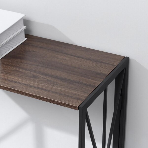 DecHome Consolle Ingresso Stile Industriale Pieghevole 100x38x80 cm colore Marrone