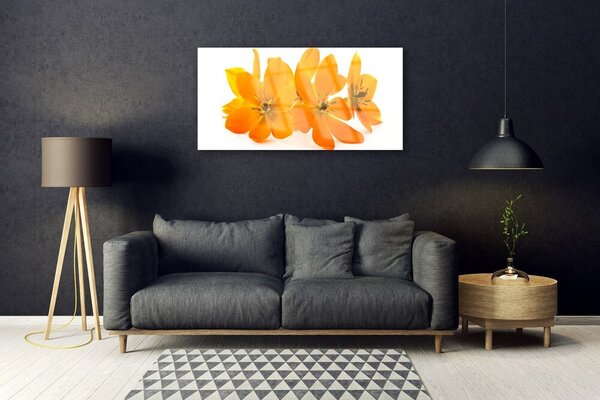 Quadro in vetro Pianta di fiori d'arancio 100x50 cm 2 appendini