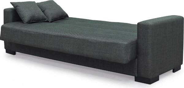 DecHome Divano Letto 3 Posti Vano Contenitore in Tessuto Dimensioni 225x88x94 cm colore Oliva