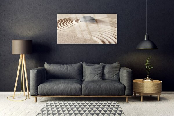 Quadro vetro Arte della pietra arenaria 100x50 cm 2 appendini