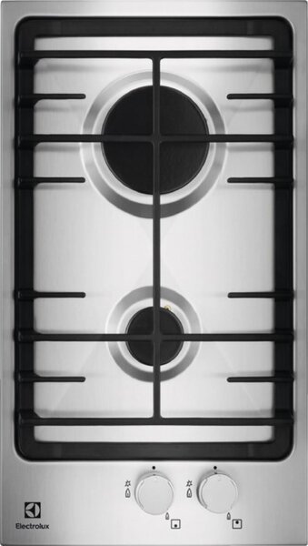 Electrolux EGG3322NVX Piano Cottura a Gas 2 Fuochi 29 cm Potenza 4000 watt colore Inox