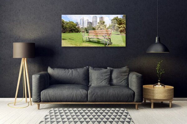 Quadro vetro Parco naturale dei grattacieli 100x50 cm 2 appendini