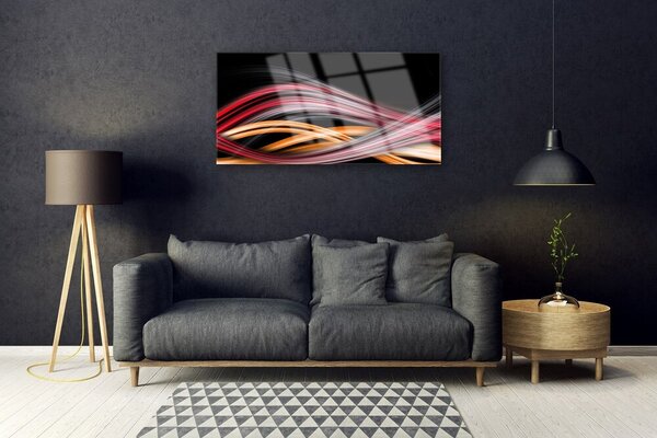 Quadro su vetro Grafica astratta 100x50 cm 2 appendini
