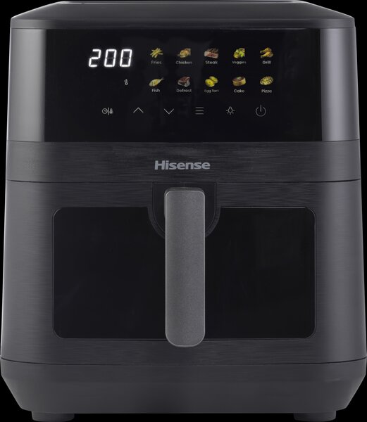 Hisense Friggitrice ad Aria Capacit 7.7 Litri Potenza 2100 Watt Temperatura 80 - 200 C con Timer colore Nero - HAF2100DCD