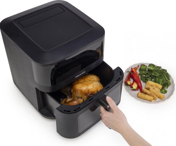 Hisense Friggitrice ad Aria Capacit 7.7 Litri Potenza 2100 Watt Temperatura 80 - 200 C con Timer colore Nero - HAF2100DCD