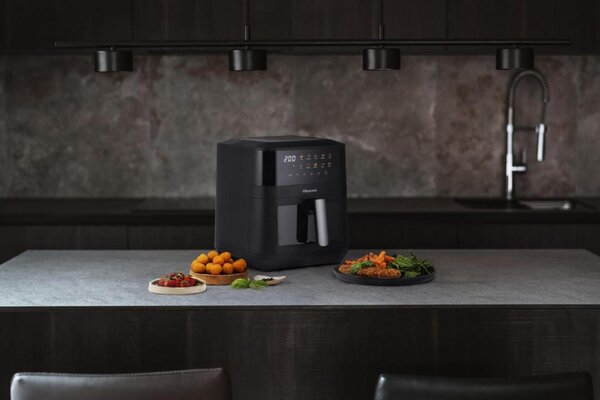 Hisense Friggitrice ad Aria Capacit 7.7 Litri Potenza 2100 Watt Temperatura 80 - 200 C con Timer colore Nero - HAF2100DCD