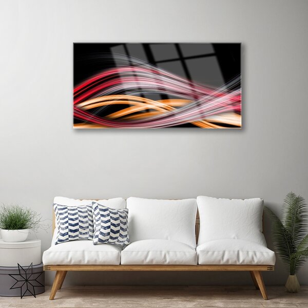 Quadro su vetro Grafica astratta 100x50 cm 2 appendini