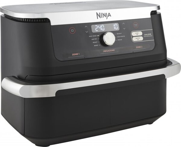 Ninja Friggitrice ad Aria FlexDrawer Capacit 10.4 Litri Potenza 2470 Watt con Timer e Termostato Regolabile colore Nero e Inox - AF500EU