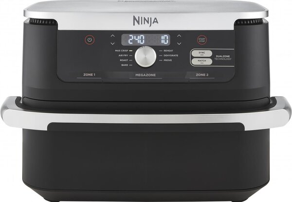 Ninja Friggitrice ad Aria FlexDrawer Capacit 10.4 Litri Potenza 2470 Watt con Timer e Termostato Regolabile colore Nero e Inox - AF500EU