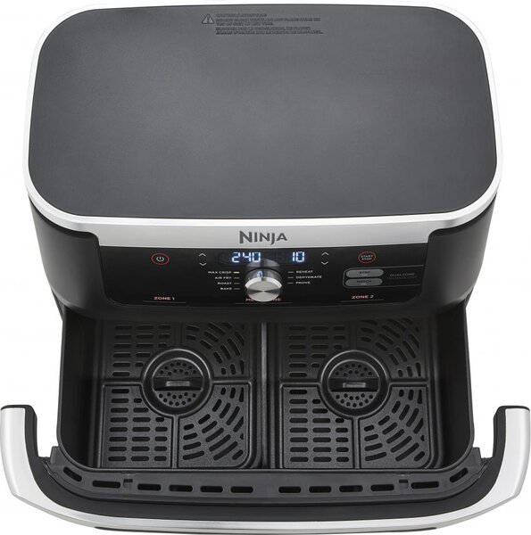 Ninja Friggitrice ad Aria FlexDrawer Capacit 10.4 Litri Potenza 2470 Watt con Timer e Termostato Regolabile colore Nero e Inox - AF500EU