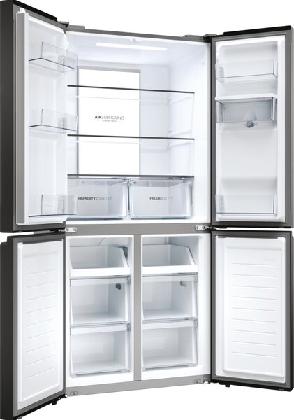 Haier Frigorifero Americano Side by Side Capacit 467 Litri Classe energetica D Raffreddamento No Frost colore Nero - HCR7818DWPT Cube 83 Serie 7