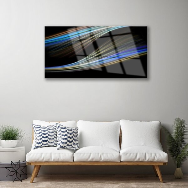 Quadro in vetro Grafica astratta 100x50 cm 2 appendini