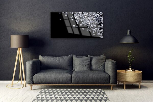 Quadro in vetro Arte dei diamanti 100x50 cm 2 appendini