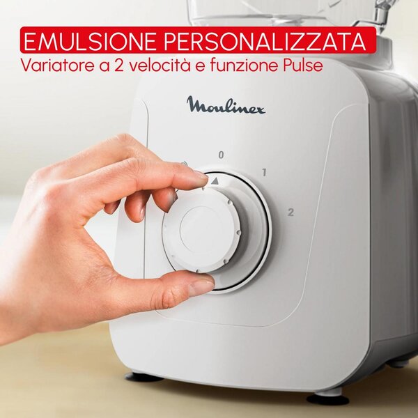 Moulinex Frullatore con Bicchiere Capacit 1,85 Litri Potenza 450W 2 Velocit colore Grigio Blendforce Essential - LM410B