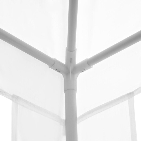 VivaGarden Gazebo da Giardino 2.7x2.7 mt cin Acciaio colore Bianco