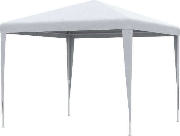 VivaGarden Gazebo da Giardino 2.7x2.7 mt cin Acciaio colore Bianco