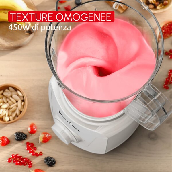 Moulinex Frullatore con Bicchiere Capacit 1,85 Litri Potenza 450W 2 Velocit colore Grigio Blendforce Essential - LM410B