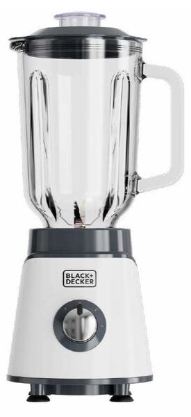 Black & Decker Frullatore con Bicchiere Potenza 1000 Watt con Caraffa da 1,5 Litri 2 Velocit + Pulse colore Bianco - BXJB1002E