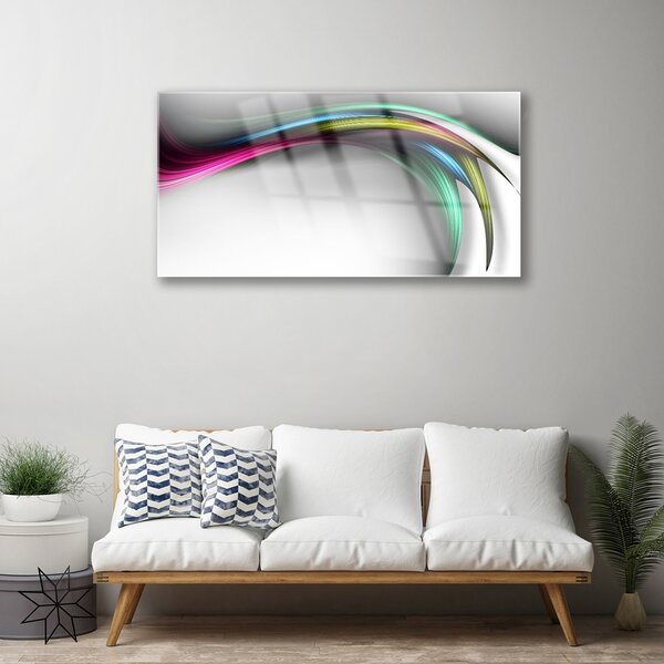 Quadro in vetro Grafica astratta 100x50 cm 2 appendini