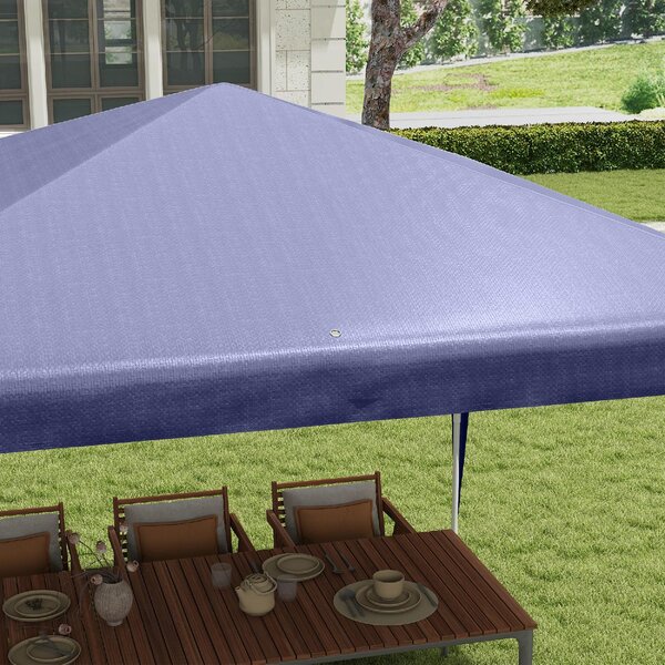 VivaGarden Gazebo da Giardino 3x3 m Pieghevole con Protezione Raggi UV colore Blu