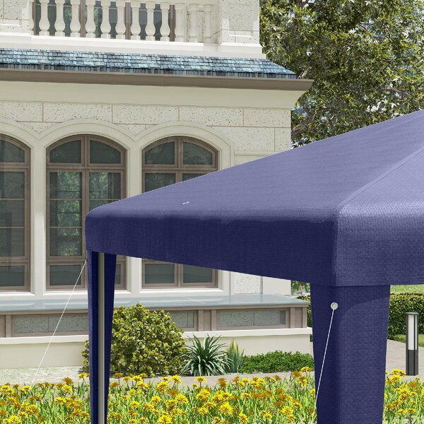 VivaGarden Gazebo da Giardino 3x3 m Pieghevole con Protezione Raggi UV colore Blu