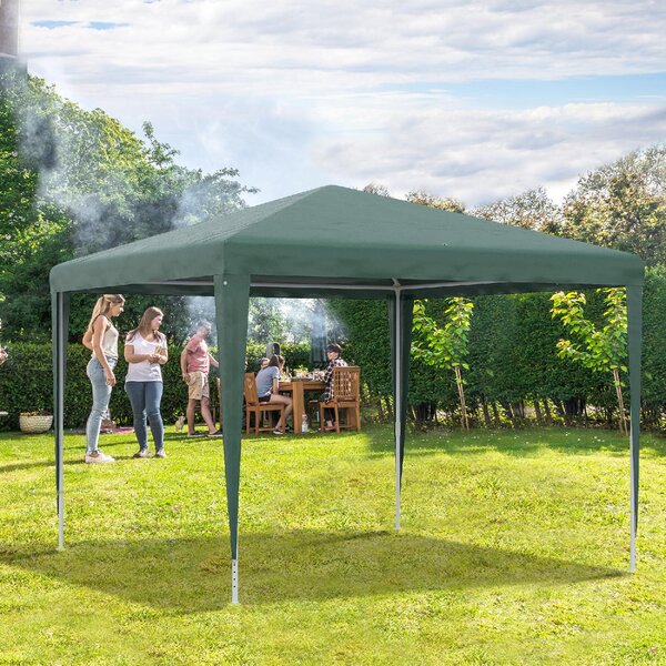 VivaGarden Gazebo da Giardino 3x3 m Pieghevole con Protezione Raggi UV colore Verde