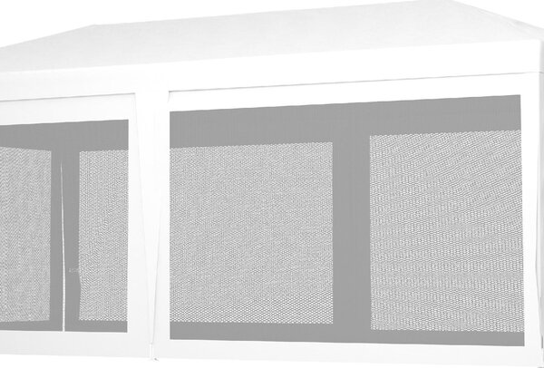 VivaGarden Gazebo da Giardino 6x3 mt Tendone per Feste con Zanzariere colore Bianco