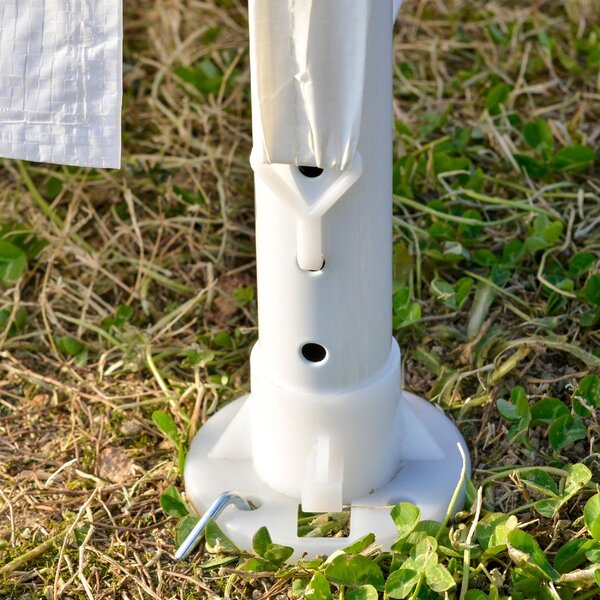VivaGarden Gazebo da Giardino 6x3 mt Tendone per Feste Tende Laterali con Finestre colore Bianco