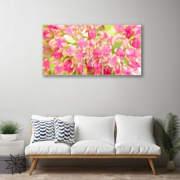 Quadro su vetro Fiore di loto 100x50 cm 2 appendini