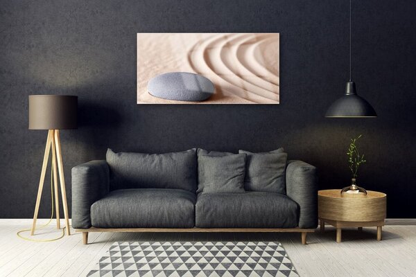 Quadro in vetro Arte della pietra arenaria 100x50 cm 2 appendini
