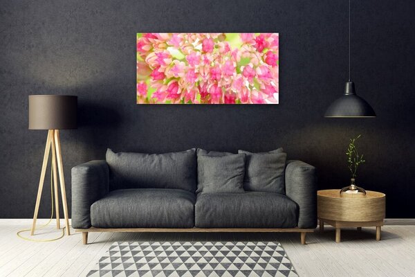 Quadro su vetro Fiore di loto 100x50 cm 2 appendini