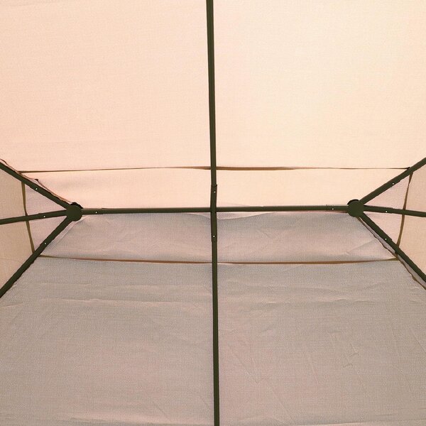 VivaGarden Gazebo Giardino 3x4 mt in Acciaio/Tessuto con Tende colore Beige