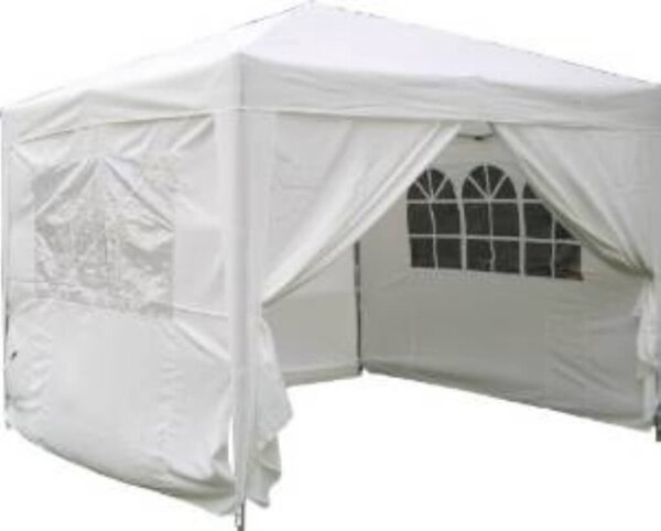 VivaGarden Gazebo Giardino 3x3 mt Pieghevole in Alluminio/Poliestere colore Bianco