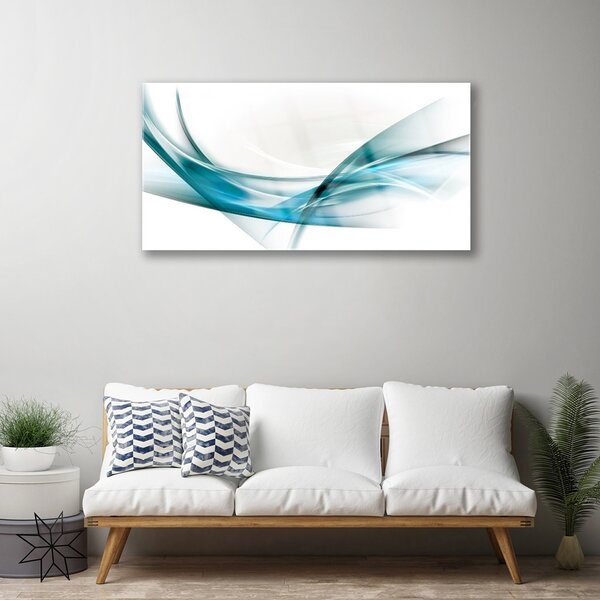 Quadro vetro Linee astratte Arte 100x50 cm 2 appendini