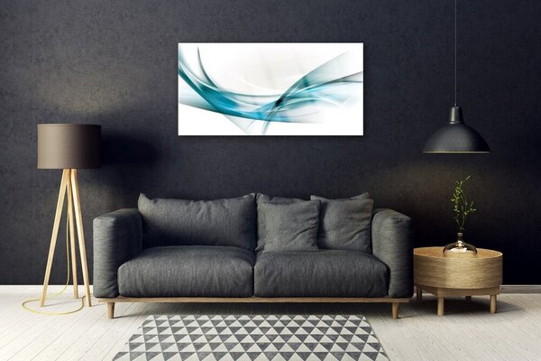 Quadro vetro Linee astratte Arte 100x50 cm 2 appendini