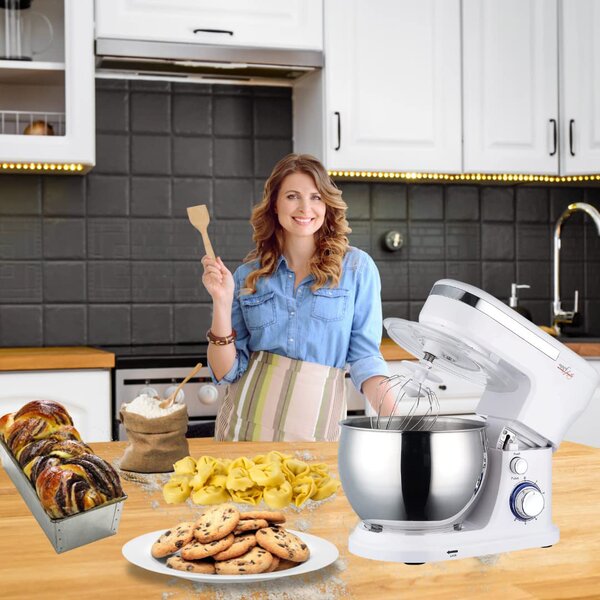Melchioni Impastatrice Planetaria Capacit Ciotola 5 Litri Robot elettrico Potenza 1000 Watt 6 Velocit + Pulse colore Bianco - 118420410 Maxima New