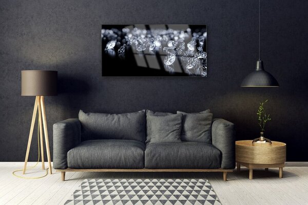 Quadro di vetro Arte dei diamanti 100x50 cm 2 appendini