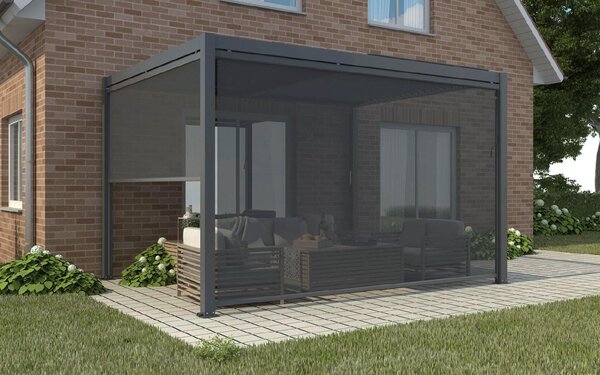 VivaGarden Laterale Per Pergola Bioclimatica in Textilene ccolore Antracite - GA802111-DGRE