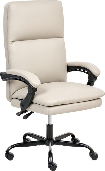 BELIANI Sedia da ufficio beige chiaro in , seduta regolabile in altezza, girevole, stile moderno, ufficio, studio