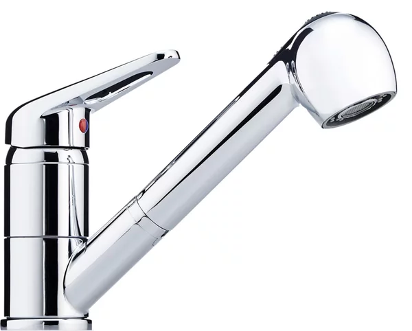 Franke Miscelatore Cucina con Doccetta estraibile Rubinetto Monocomando materiale Acciaio colore Cromato 59 - 115.0347.111 Novara Plus Cromato