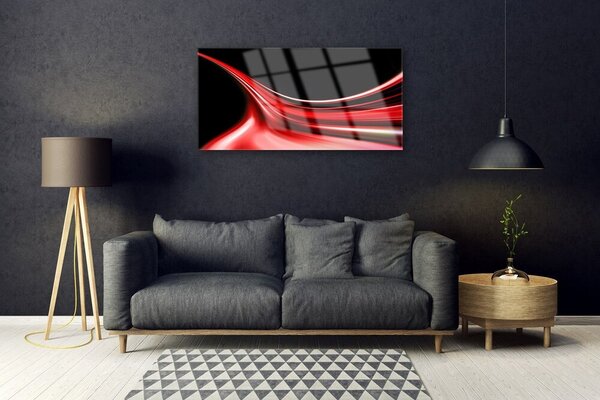 Quadro di vetro Arte delle linee astratte 100x50 cm 2 appendini