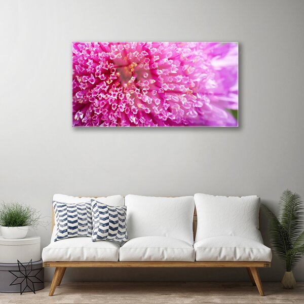 Quadro vetro Fiore da parete 100x50 cm 2 appendini