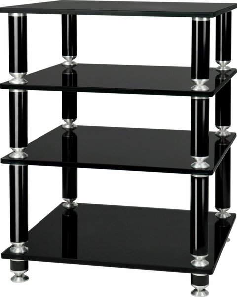 Norstone Mobile TV Moderno 4 Mensole Dimensioni 60x55x78,7 cm colore Nero