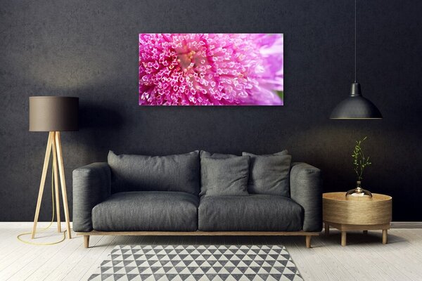 Quadro vetro Fiore da parete 100x50 cm 2 appendini